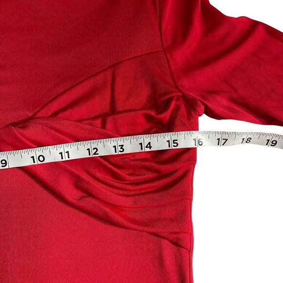 FARM RIO Red Twisted jersey midi dress Size M - Picture 10 of 14